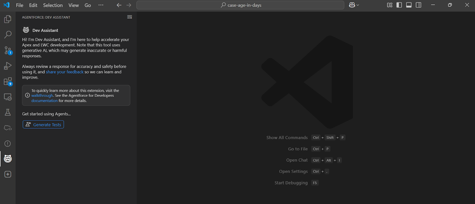 Launching the Dev Assistant