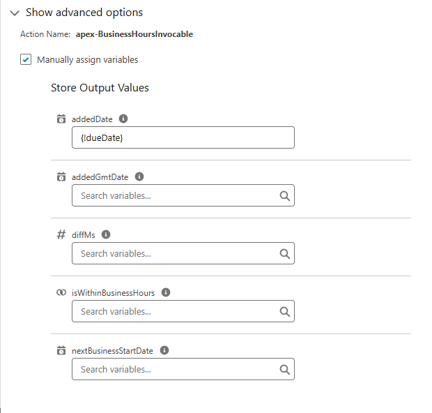 Screenshot of Apex Action Configuration