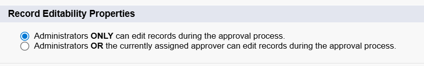 Record Editability Properties in Approval Process